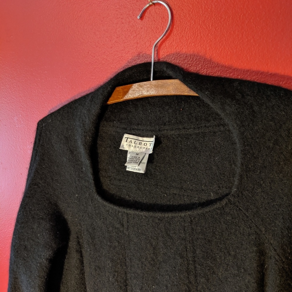 Cashmere Sweater with Unique Neckline
